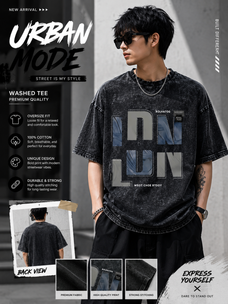 Kaos Oversize Washed LDN