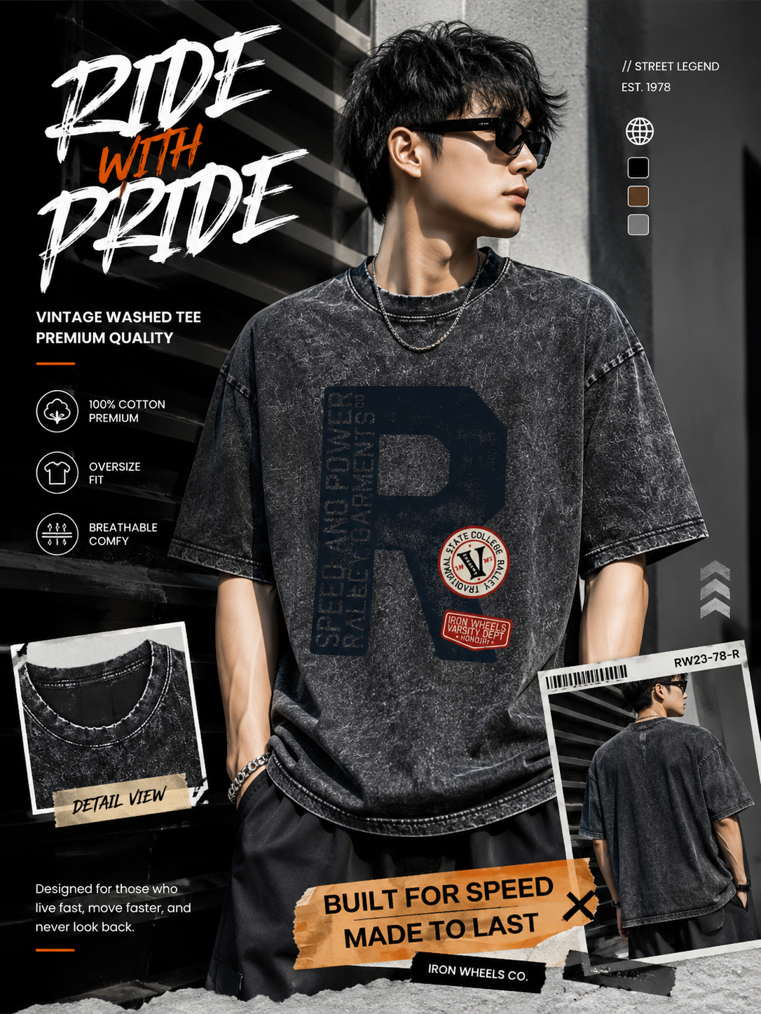 Kaos Oversize Washed RTP
