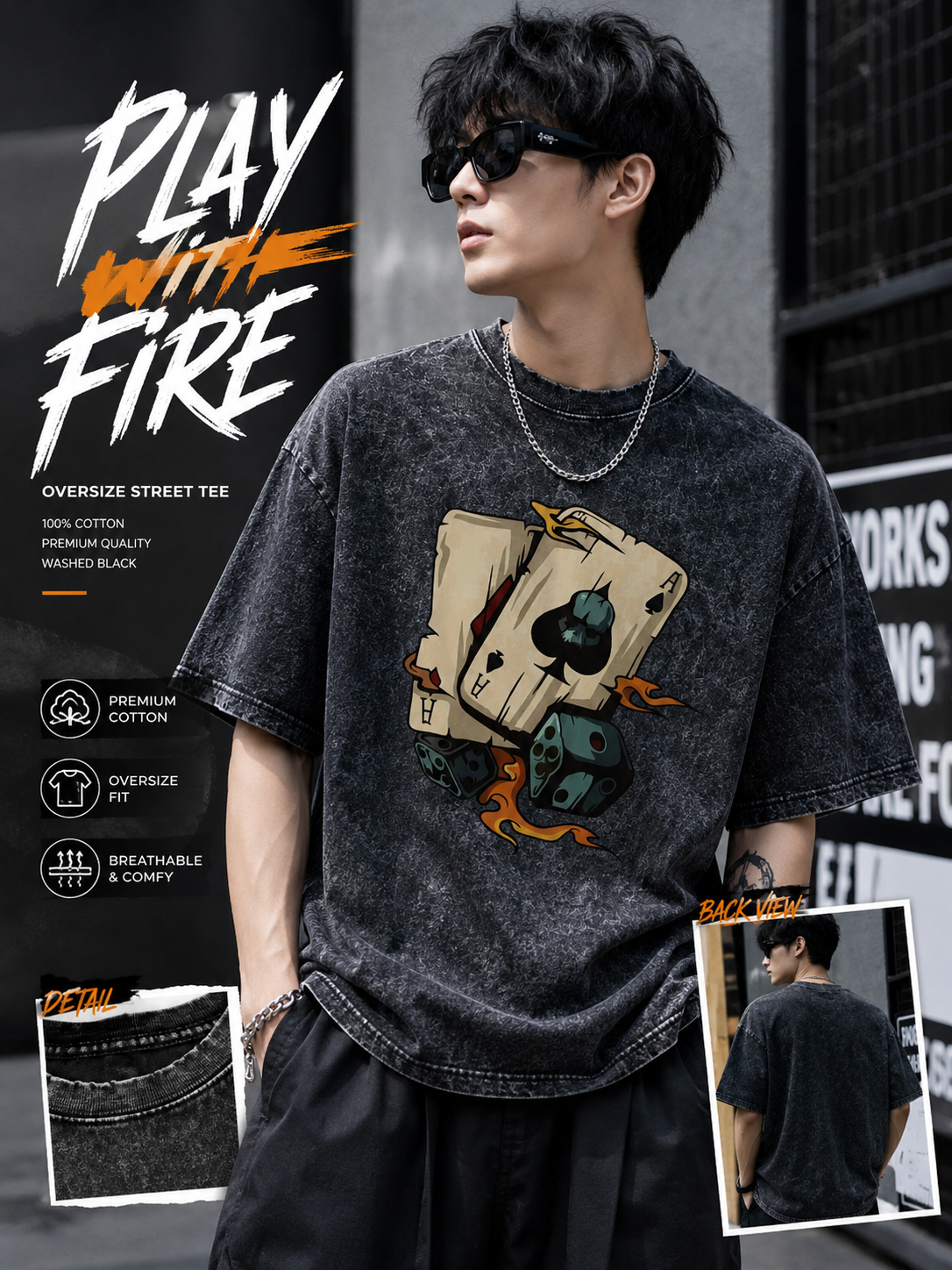 Kaos Oversize Washed PWF
