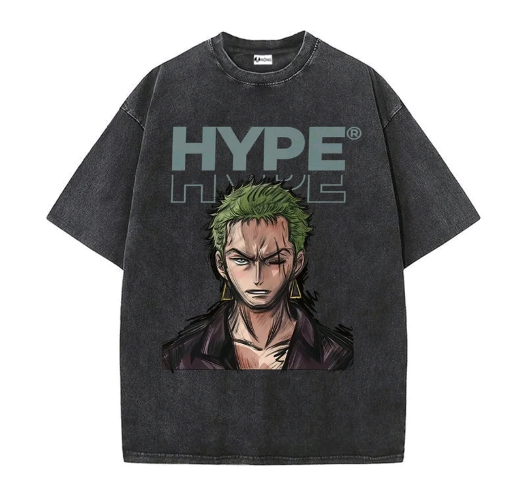 Kaos Oversize Washed Zoro - Gambar 2